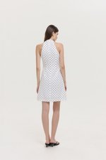 VALERINE POLKA DOT HALTER MINI DRESS