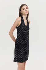 VALERINE POLKA DOT HALTER MINI DRESS