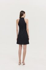 VALERINE POLKA DOT HALTER MINI DRESS