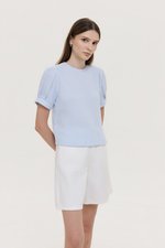 ELISABETTA COTTON PUFF SLEEVE TOP