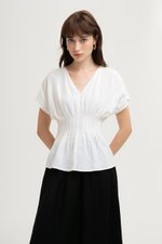 ANIKA PIN TUCK LINEN TOP