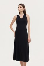 HAYDEN HALTER JERSEY MIDI DRESS