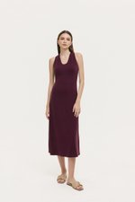 HAYDEN HALTER JERSEY MIDI DRESS