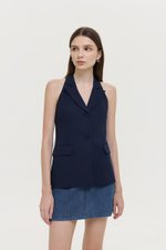 GRACIA LINEN LONG VEST TOP