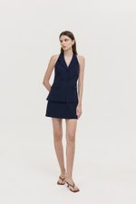 GRACIA LINEN LONG VEST TOP