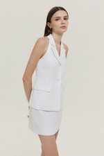 GRACIA LINEN LONG VEST TOP