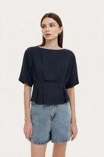 GABBIE PLEATED LINEN TOP