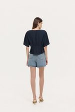 GABBIE PLEATED LINEN TOP