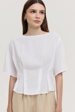 GABBIE PLEATED LINEN TOP