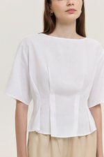 GABBIE PLEATED LINEN TOP