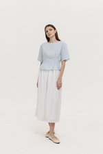 GABBIE PLEATED LINEN TOP