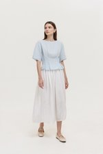 GABBIE PLEATED LINEN TOP