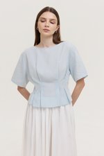 GABBIE PLEATED LINEN TOP