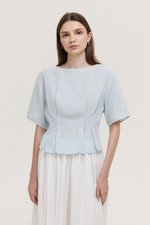 GABBIE PLEATED LINEN TOP