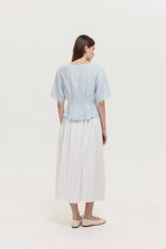 GABBIE PLEATED LINEN TOP