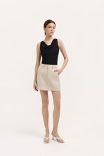 SAIGE PANELLED TWILL SKORT