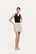 SAIGE PANELLED TWILL SKORT
