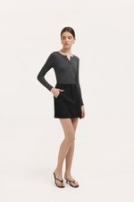 SAIGE PANELLED TWILL SKORT