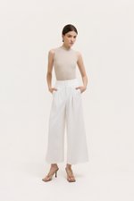 ADDIE PLEATED TAILORED TWILL PANTS