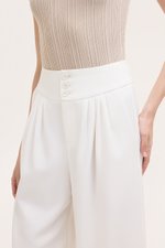 ADDIE PLEATED TAILORED TWILL PANTS