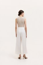 ADDIE PLEATED TAILORED TWILL PANTS