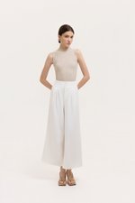 ADDIE PLEATED TAILORED TWILL PANTS
