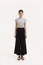 ADDIE PLEATED TAILORED TWILL PANTS