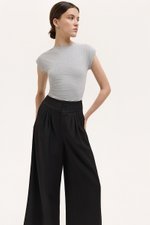 ADDIE PLEATED TAILORED TWILL PANTS