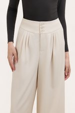 ADDIE PLEATED TAILORED TWILL PANTS
