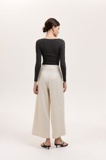 ADDIE PLEATED TAILORED TWILL PANTS