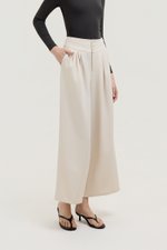 ADDIE PLEATED TAILORED TWILL PANTS