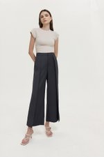 STANLEY PLEATED WIDE LEG PANTS