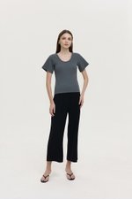 RISSA STRUCTURED RIBBED TEE