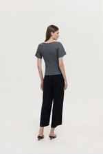 RISSA STRUCTURED RIBBED TEE
