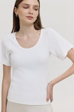 RISSA STRUCTURED RIBBED TEE