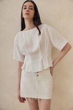 GABBIE PLEATED LINEN TOP