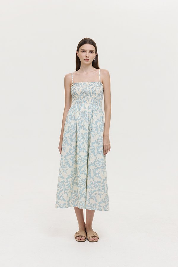*PREORDER* DELINA SMOCKED DETACHABLE STRAP DRESS