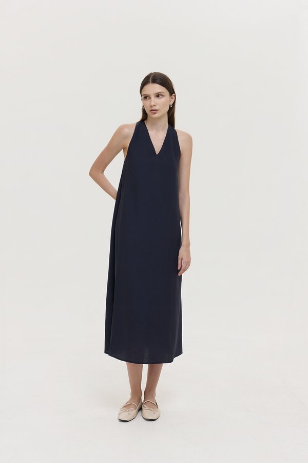 HILLARY TWO WAY LINEN MIDI DRESS