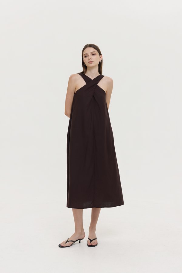 *BACKORDER* HILLARY TWO WAY LINEN MIDI DRESS