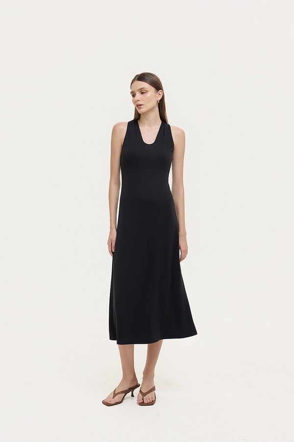 HAYDEN HALTER JERSEY MIDI DRESS