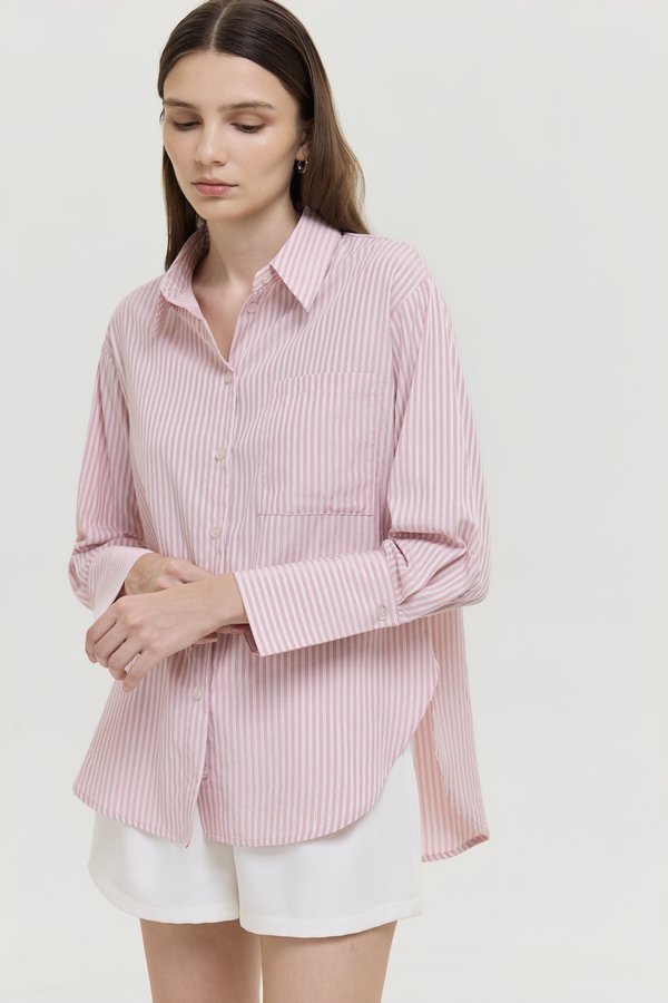 ALERIE OVERSIZED STRIPED BUTTONDOWN SHIRT