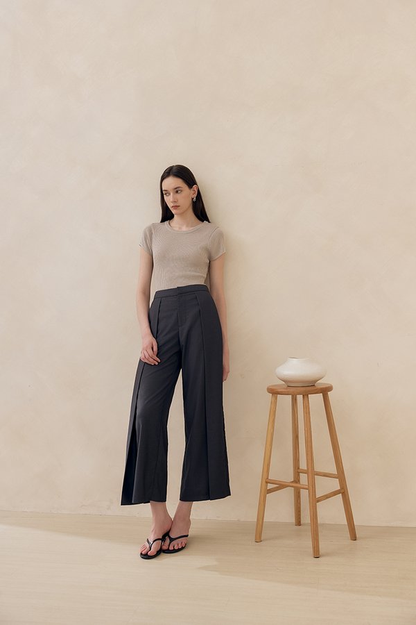 STANLEY PLEATED WIDE LEG PANTS