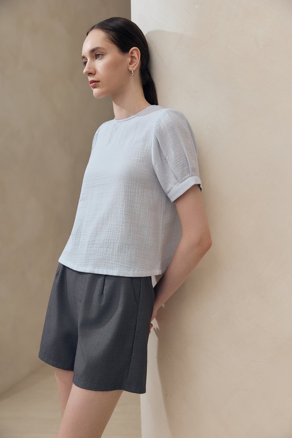 ELISABETTA COTTON PUFF SLEEVE TOP