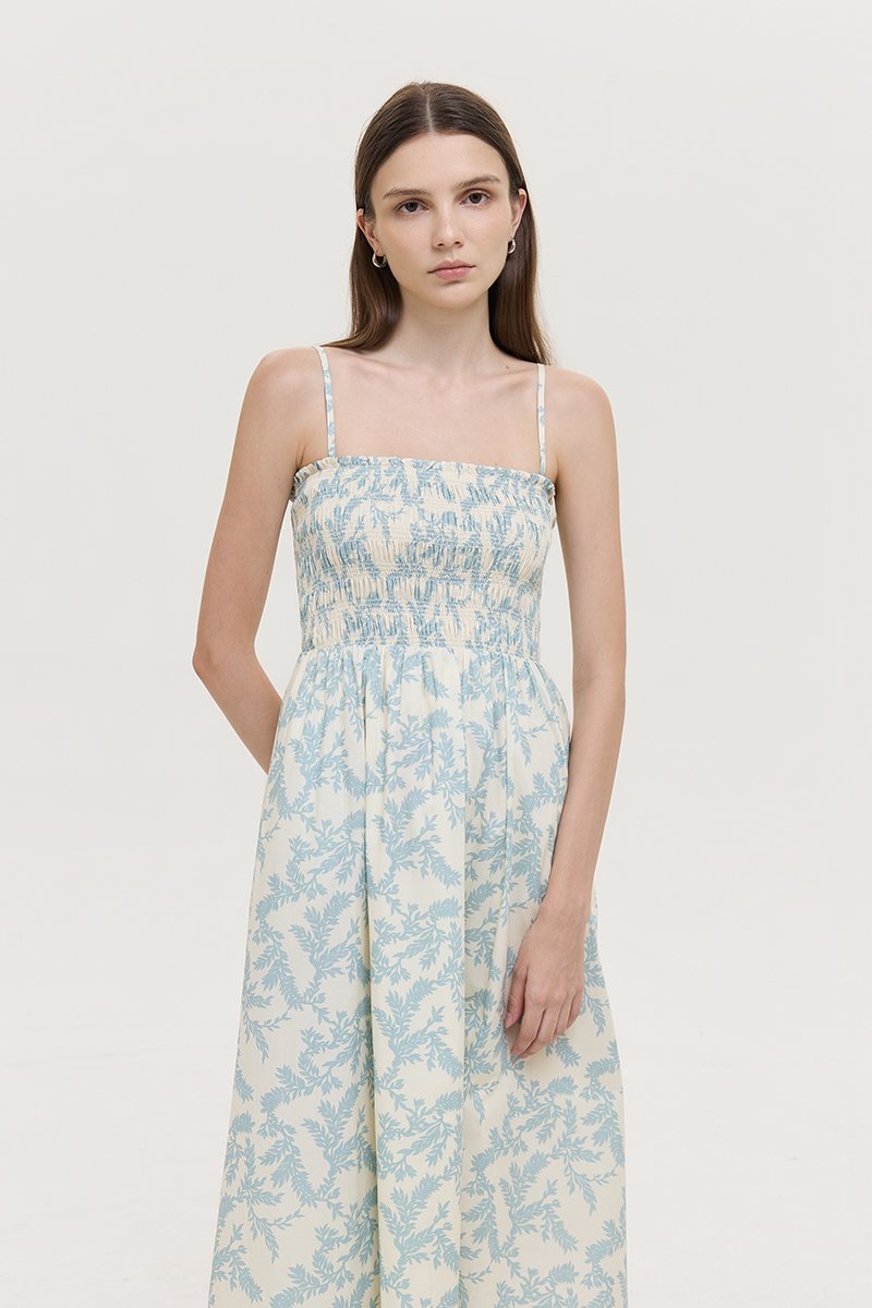 *PREORDER* DELINA SMOCKED DETACHABLE STRAP DRESS