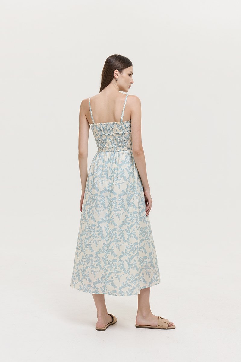 *PREORDER* DELINA SMOCKED DETACHABLE STRAP DRESS