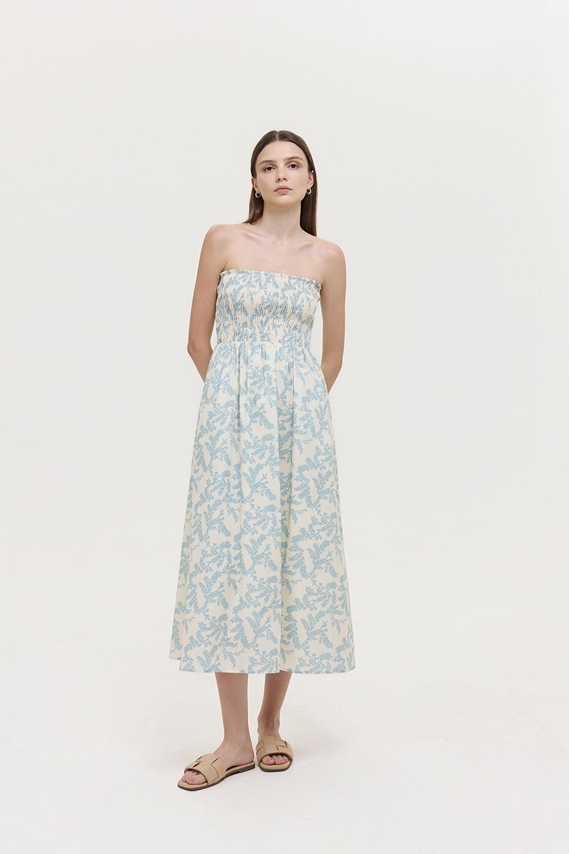 *PREORDER* DELINA SMOCKED DETACHABLE STRAP DRESS