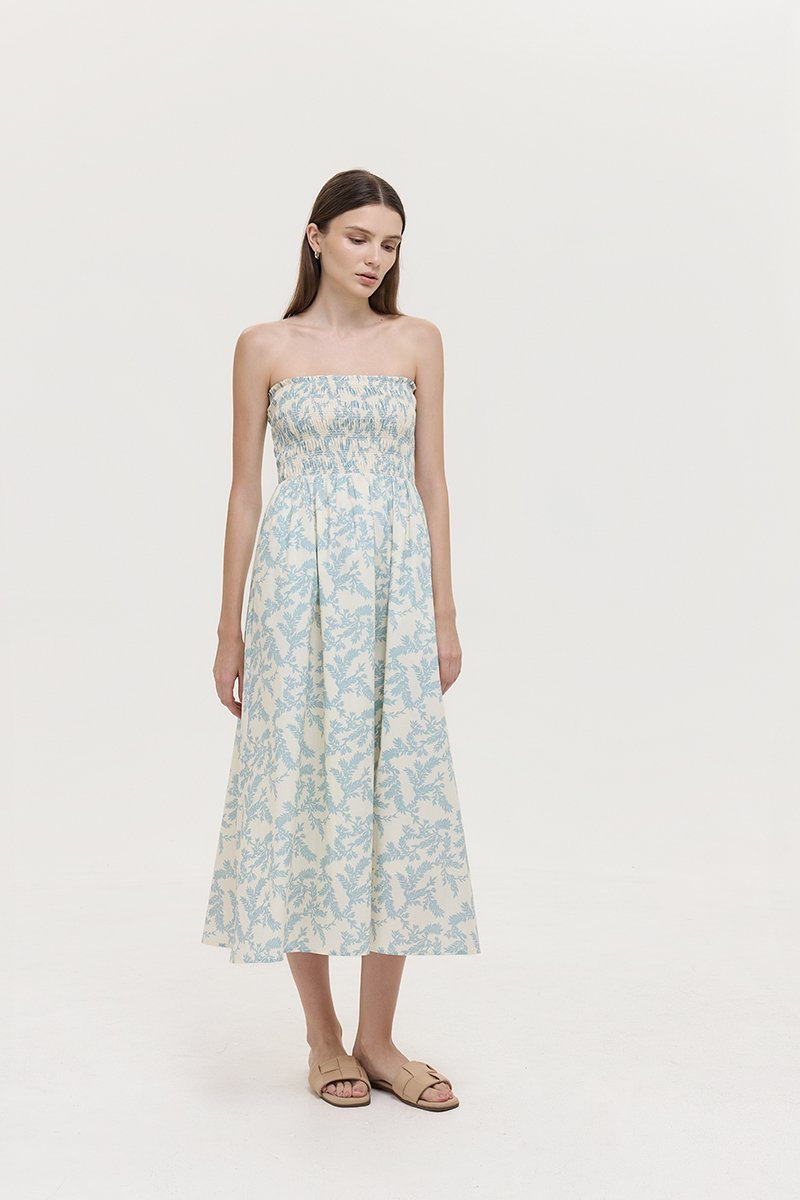 *PREORDER* DELINA SMOCKED DETACHABLE STRAP DRESS