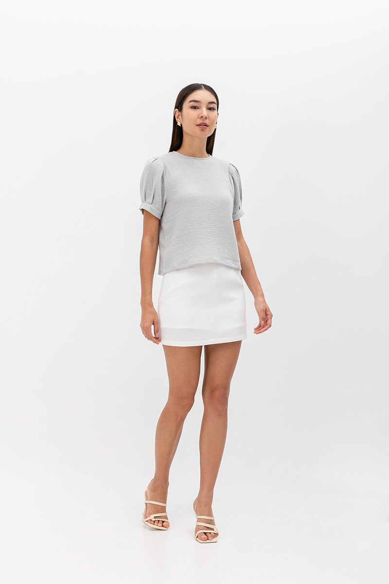 ELISABETTA COTTON PUFF SLEEVE TOP