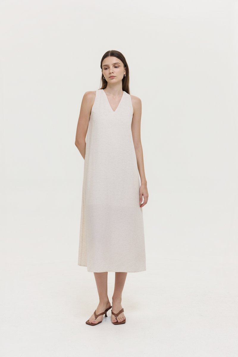 HILLARY TWO WAY LINEN MIDI DRESS