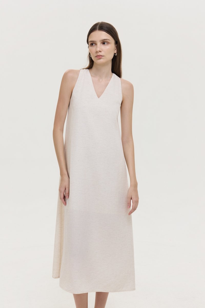 HILLARY TWO WAY LINEN MIDI DRESS